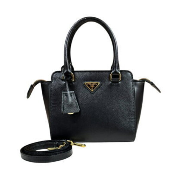 Prada Handbags - Prada Saffiano Shoulder Bag Leather Black